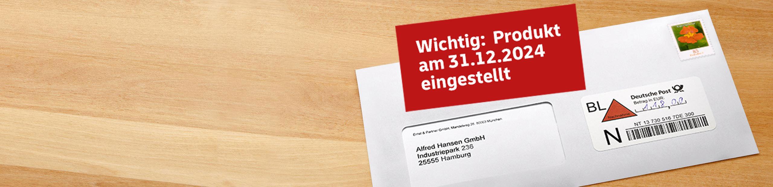 Wichtig: Produkt wird zum 31.12.2024 eingestellt